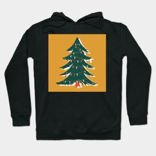 Christmas tree with string lights Hoodie